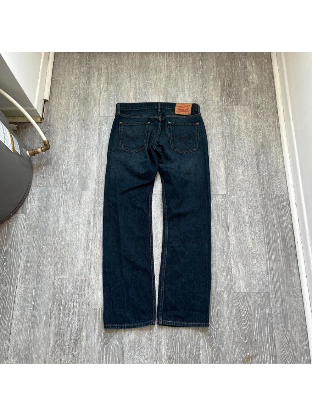 Navy Blue Levi’s 514 Denim Faded Relaxed Fit Jeans / Pants (Tagged W:33, L:32)